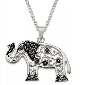NWOT Marcasite Filigree Elephant Pendant